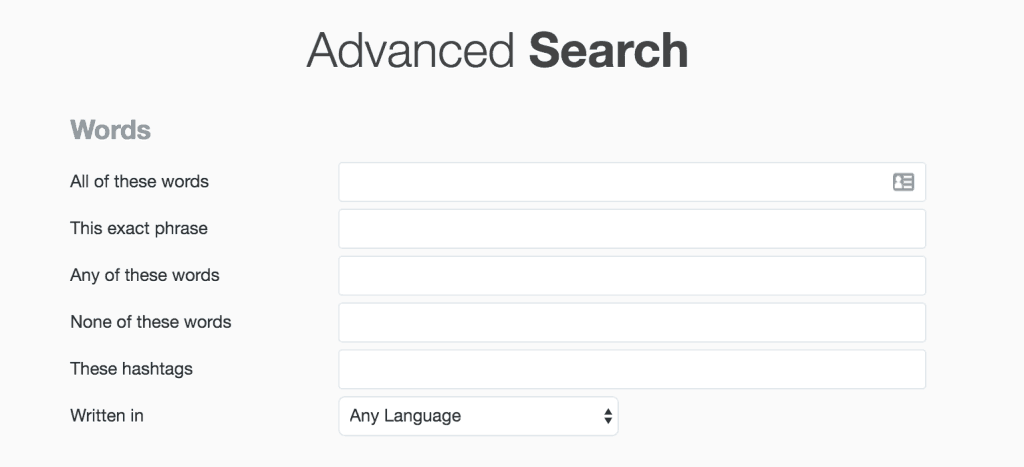 twitter advanced search